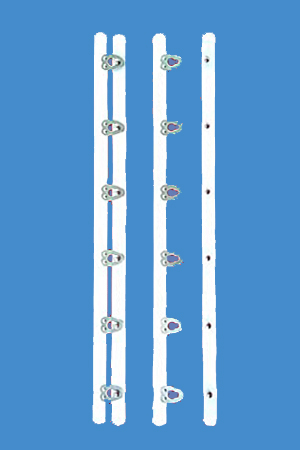 Korzett fűzőkapocs, 32 cm hosszú